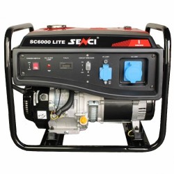 Бензинов генератор Senci SC-6000 Lite – 5,5 kW монофазен, резервоар 25 л